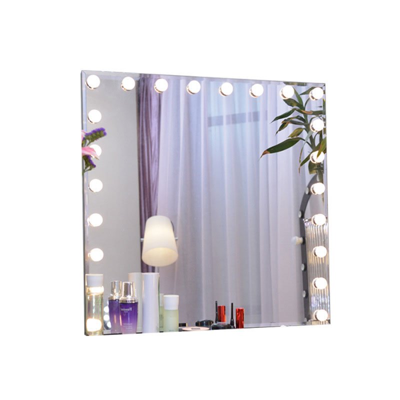 large wall mirror with light bulbs for sale