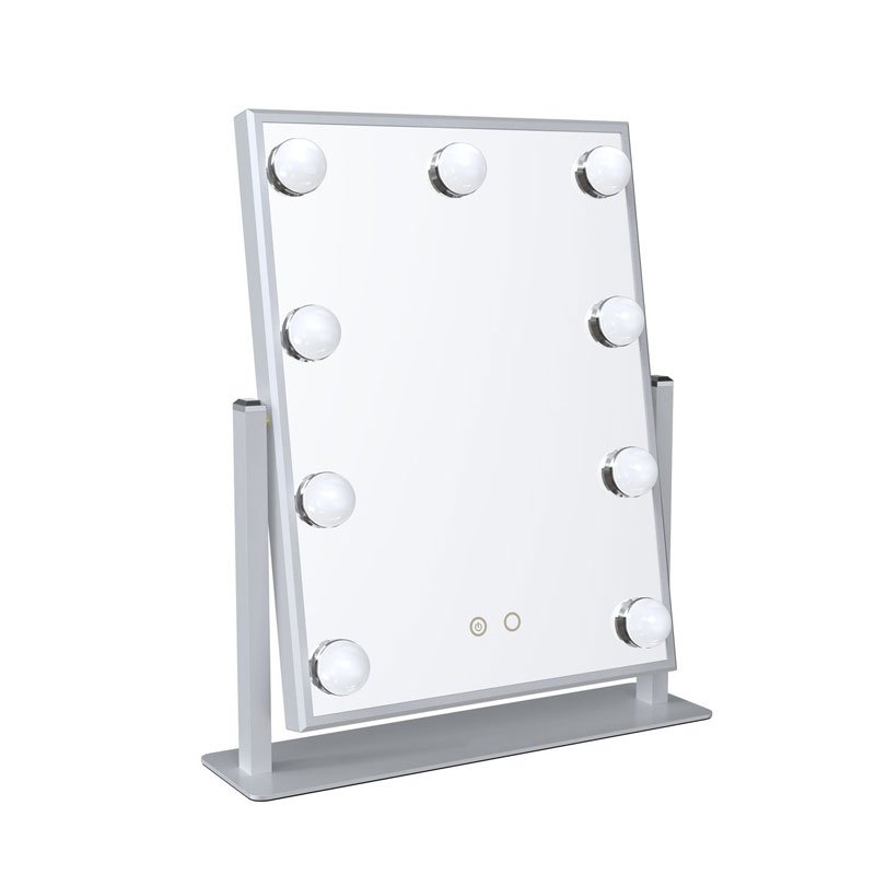 white hollywood mirror with lights for sale